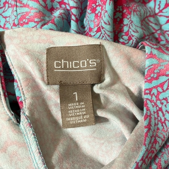 Chico’s Color Puzzle Double-Layered Dress Size Medium - Picture 7 of 8